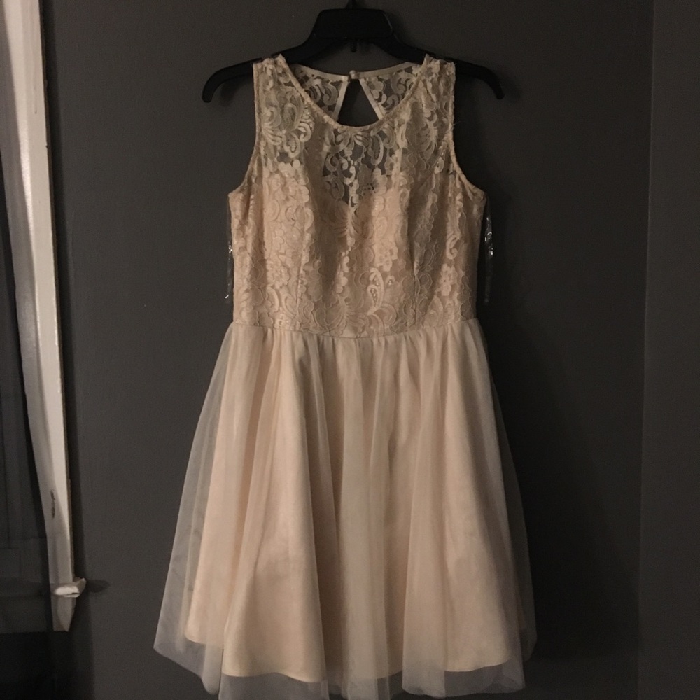 Goldish tan fancy dress